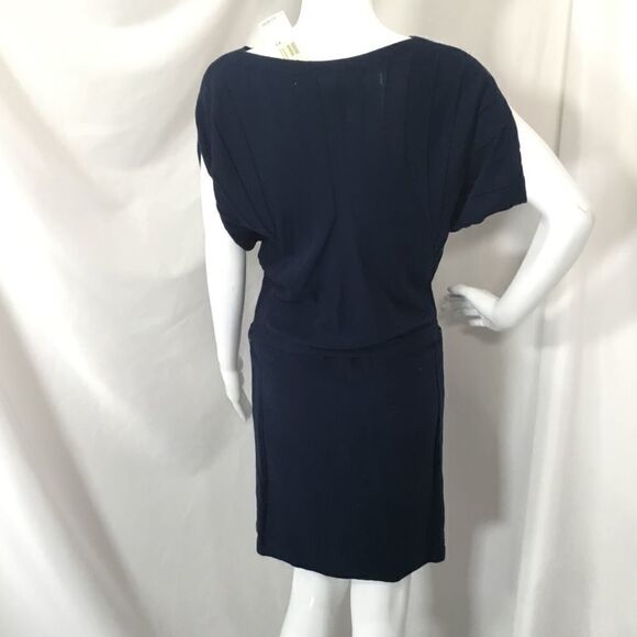 Max Studio Knit Tie Belt Dress in Sapphire (H12) - Picture 4 of 8